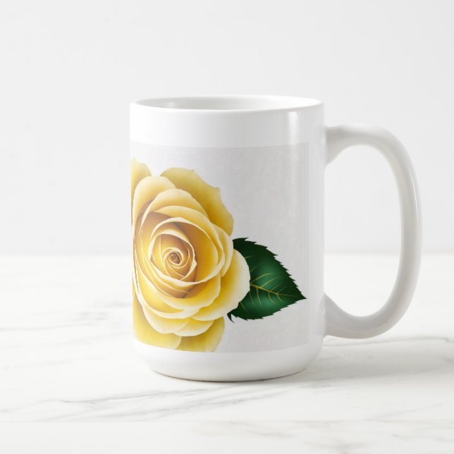 Caneca De Café Lindas Rosas Amarelas (Direita)