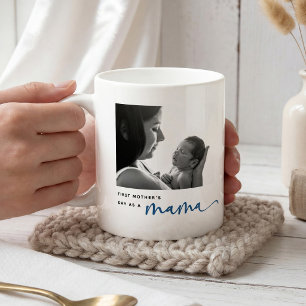 Caneca De Café Lindo 1º Dia das Mães, Colagem de Fotos da Mamãe d