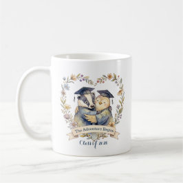 Caneca De Café Lindo Abraço de Conclusão de Texugo e Pinguim Pers