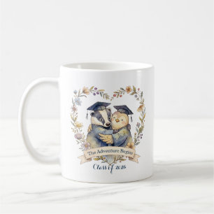 Caneca De Café Lindo Abraço de Conclusão de Texugo e Pinguim Pers