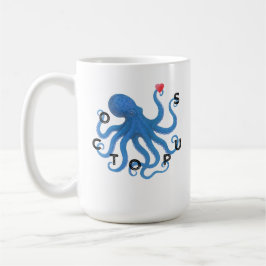 Caneca De Café Lindo Amigo Polvo Azul com Coração Oceano Scuba