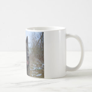 Caneca De Café lindo cachorro da raça pastor alemão preto e marro