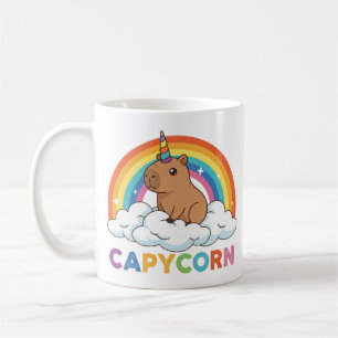 Caneca De Café Lindo Capycorn Capivara Unicórnio Arco-íris