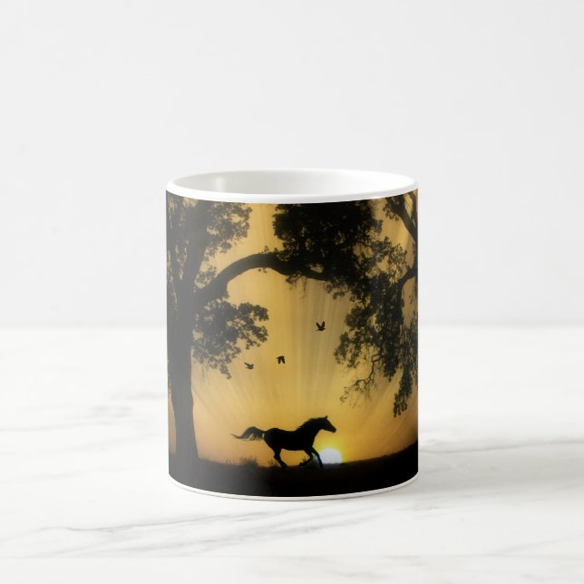 Caneca De Café Lindo Coffee Surreal Running Horse Mug (Centro)