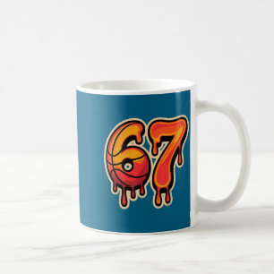 Caneca De Café Lindo Creme Seis Gotejamento Basquete Gelo 67 Sete