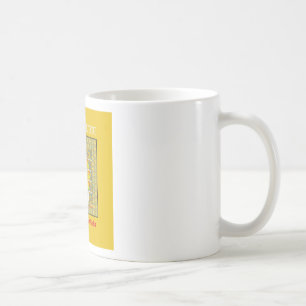 Caneca De Café Lindo design gráfico amarelo dourado incrível