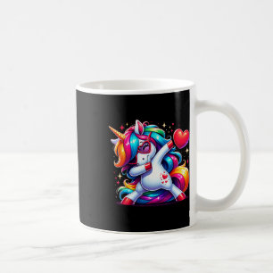 Caneca De Café Lindo Divertido Unicórnio Legal Dabbing Coração Di