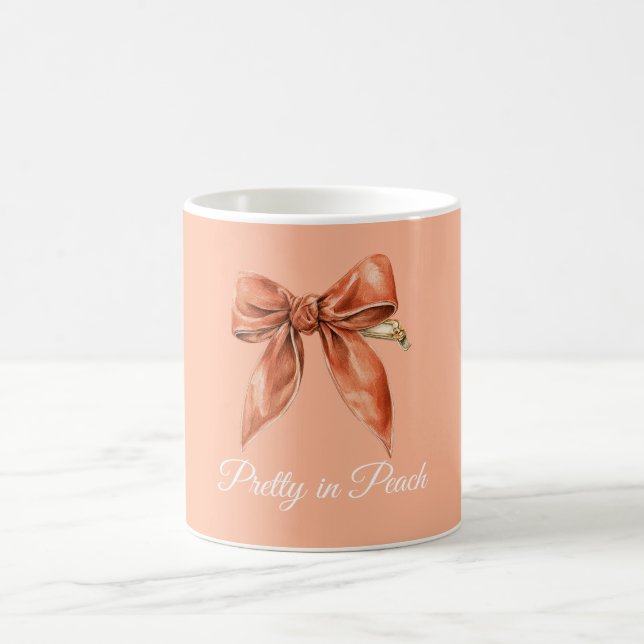 Caneca De Café Lindo em Laço de Pêssego (Centro)