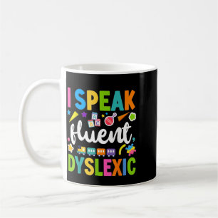 Caneca De Café Lindo engraçado fala fluente consciência disléxica