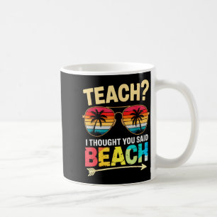 Caneca De Café Lindo ensinar pensamento disse praia professor enc