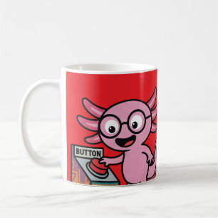 Caneca De Café Lindo Eu Perguntas Axolote asteca Oh Não botão ver
