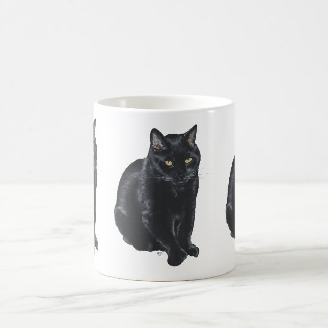 Caneca De Café Lindo Gato Preto (Centro)