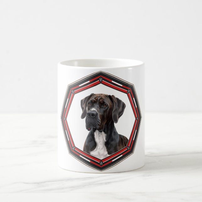 Caneca De Café Lindo Great Dane em uma moldura (Centro)
