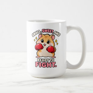 Caneca De Café Lindo hamster de boxe pronto para lutar