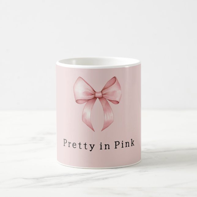 Caneca De Café Lindo Laço Rosa de Menina (Centro)