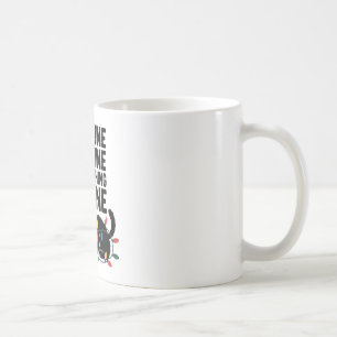 Caneca De Café Lindo Lenço de Festa de Gato Bravo Luzes Dizer Sna