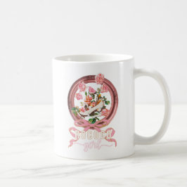 Caneca De Café Lindo Nome de Menina Rosa Clássico Rococó Laço Sap