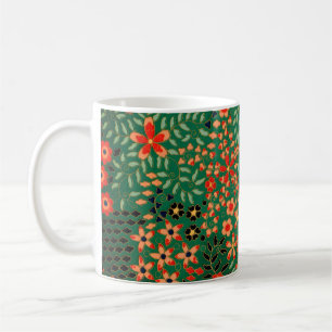 Caneca De Café lindo padrão floral japonês vintage