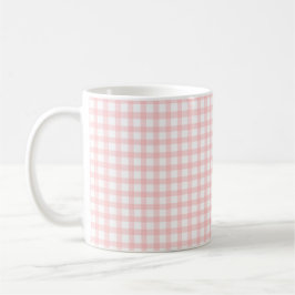 Caneca De Café Lindo padrão xadrez rosa gingado retrô