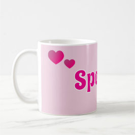 Caneca De Café Lindo Personalizável Rosa Divertido Cachorro Gato 
