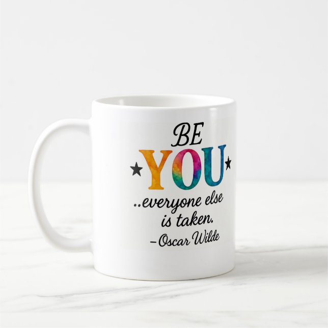 Caneca De Café Lindo SEJA VOCÊ! Citação inspiradora (Esquerda)