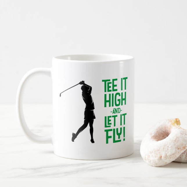 Caneca De Café Lindo Suporte de Tê Golfe Engraçado Humor Esportes (Com Donut)