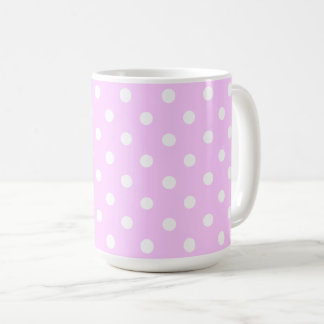 Caneca De Café Lindo Tom Rosa Pastel Com Pontos Brancos