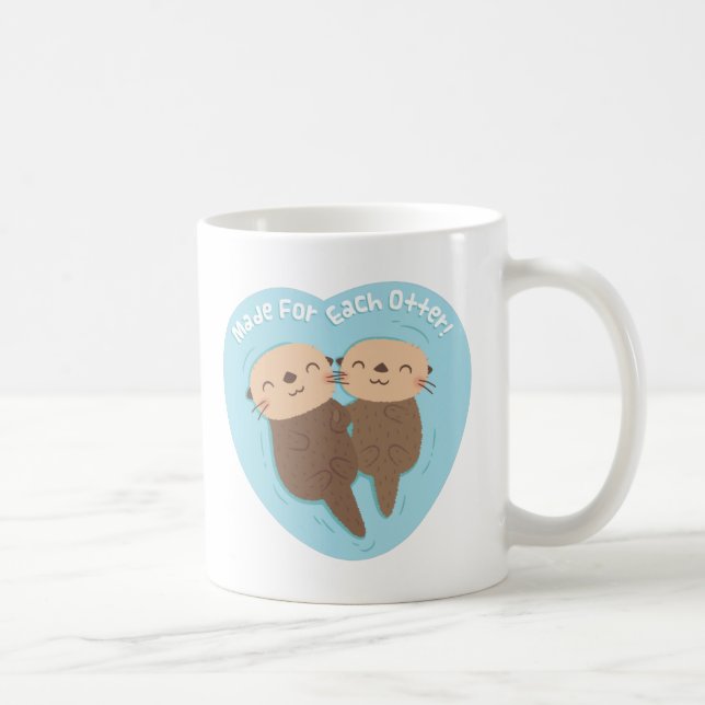 Caneca De Café Lindo Trocadilho Feito Para Cada Lontra (Direita)