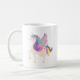 Caneca De Café Lindo Unicórnio Arco-íris Brilho