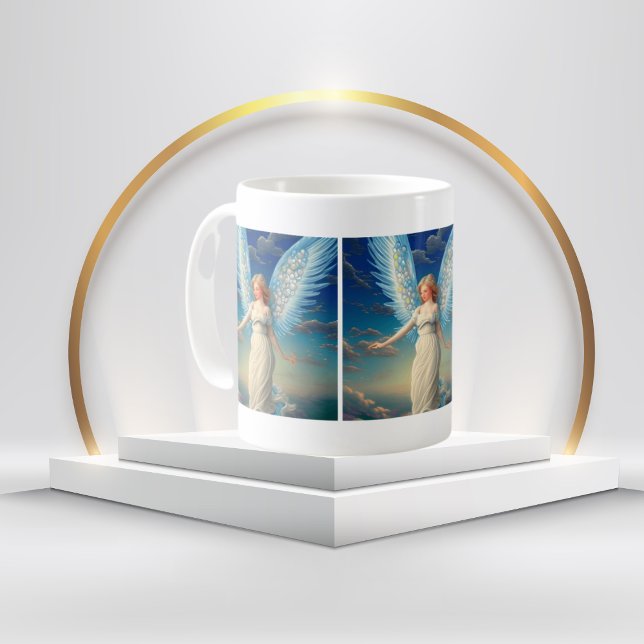 Caneca De Café lindo vestido branco de anjo (Criador carregado)