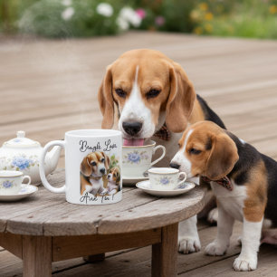Caneca De Café Lindos Amores do Chá e do Beagle Sandy Browns