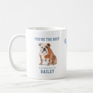 Caneca De Café Lindos Aquarela Melhor Papai Bulldog Foto