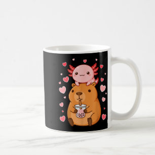 Caneca De Café Lindos Kawaii Axolotl Capybara Bubble Tea Meninos
