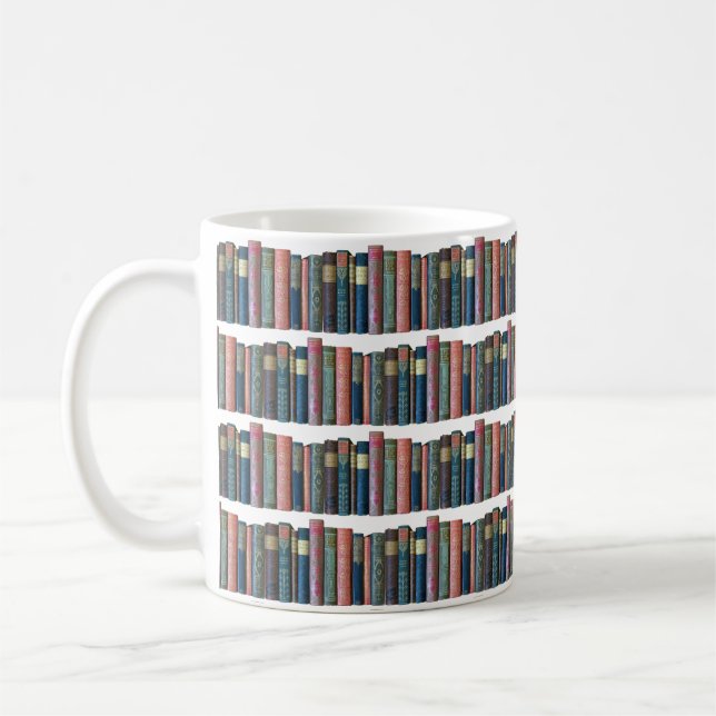 Caneca De Café Lindos livros antigos e bonitos, espinhos de livro (Esquerda)