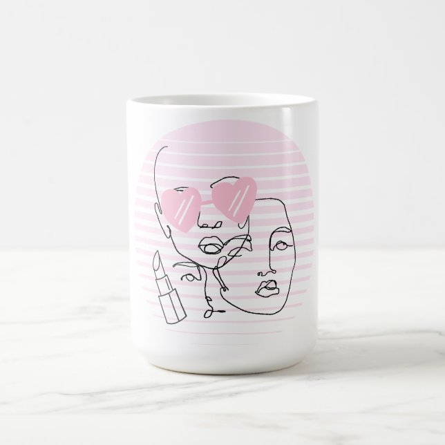 Caneca De Café Line art Mug (Centro)