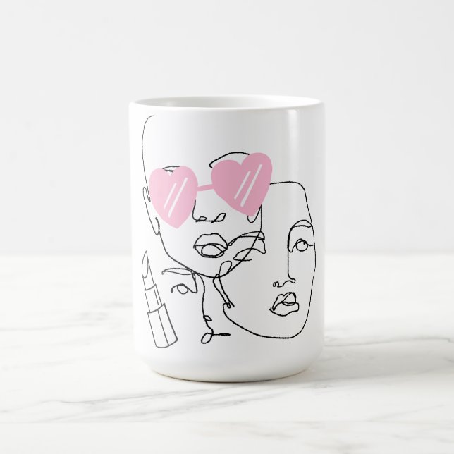 Caneca De Café Line art Mug (Centro)