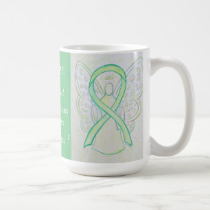 Caneca De Café Linfoma Não Hodgkins Sensibilização Ribbon Ange