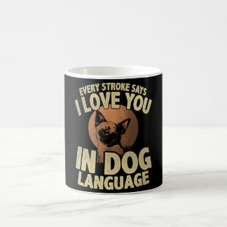 Caneca De Café Língua Cã Arte Cardíaca Pet Lover