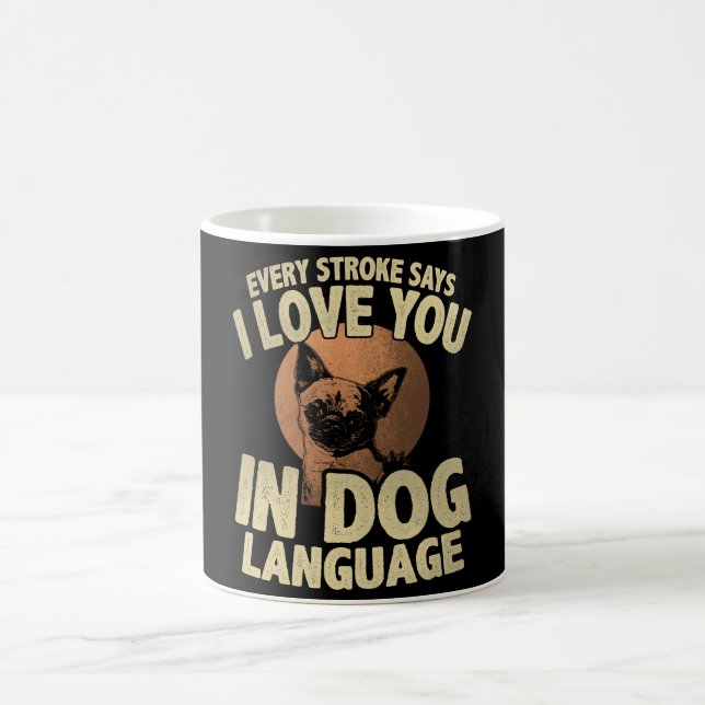 Caneca De Café Língua Cã Arte Cardíaca Pet Lover (Centro)