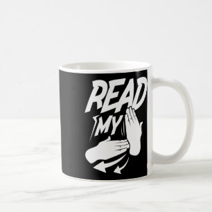 Caneca De Café Lingua de Sinais Americana Surda Ler Minha Mão ASL