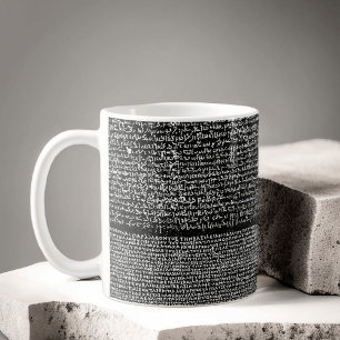 Caneca De Café Língua do Antigo Egito Hieróglifo Texto Gravado