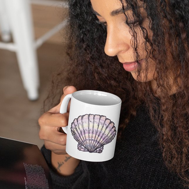 Caneca De Café Linguagem de Seashell Coffee Mug (Criador carregado)