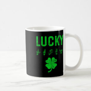 Caneca De Café Linguagem de Sinais Sortuda Conscientização dos Su