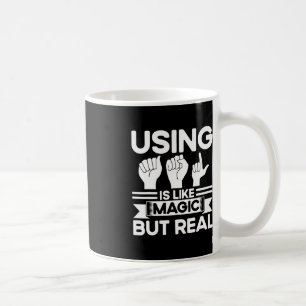 Caneca De Café Linguagem de Sinal ASL como Mágica mas surda real