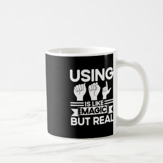 Caneca De Café Linguagem de Sinal ASL como Mágica mas surda real
