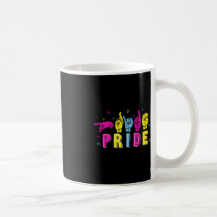 Caneca De Café Linguagem de Sinal de Orgulho Pan-Arco-Íris ASL tr