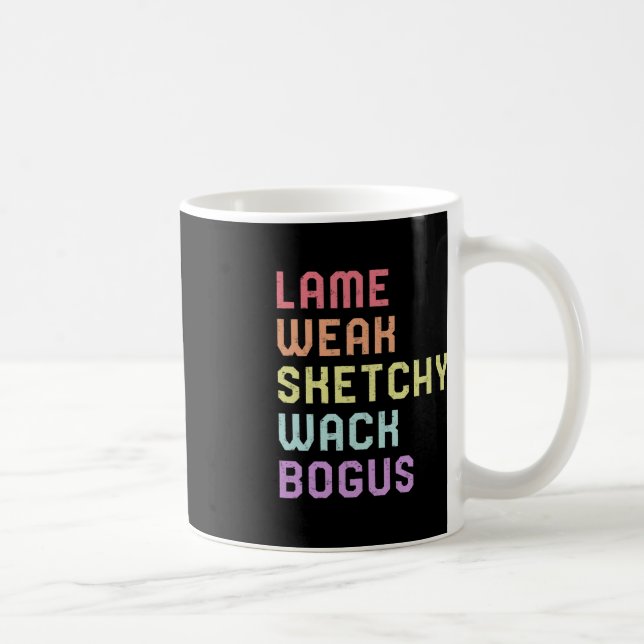 Caneca De Café Linguagem de Sinal Lame Weak Slang ASL Tee Surdo A (Direita)