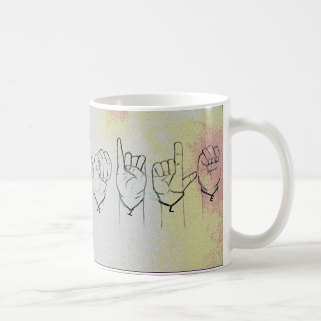 Caneca De Café Linguagem gestual "sorriso " (Direita)