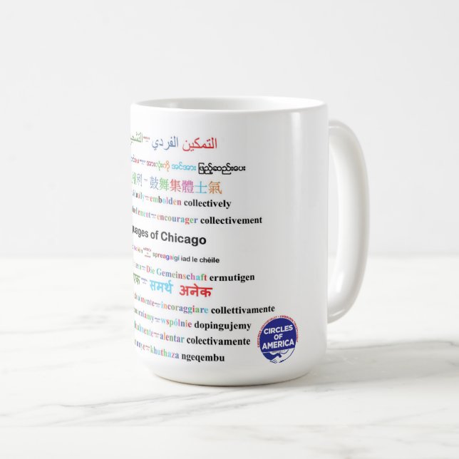 caneca de café - línguas de Chicago (Frente Esquerda)