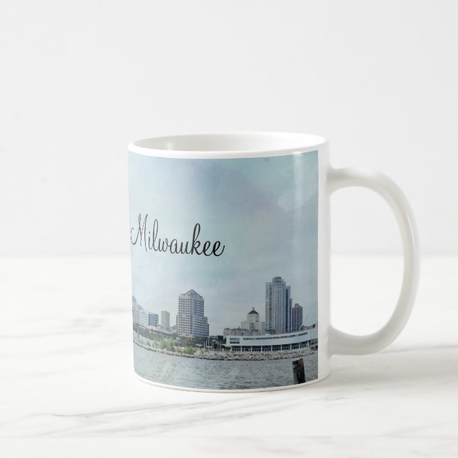 Caneca De Café Linha costeira de Milwaukee (Direita)